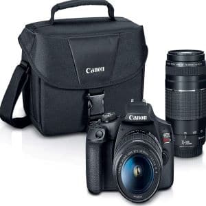 Canon EOS Rebel T7 DSLR Camera|2 Lens Kit with EF18-55mm + EF 75-300mm Lens, Black DSLR Cameras