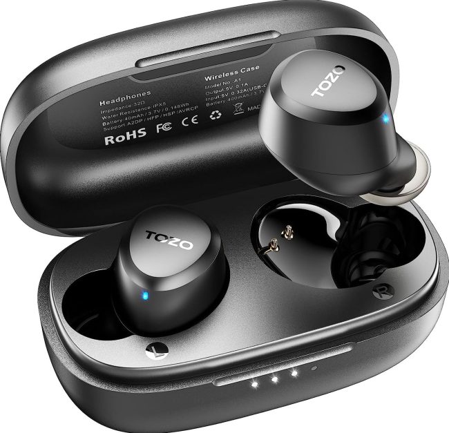 TOZO A1 Mini Wireless Earbuds Bluetooth 5.3 in Ear Light-Weight Headphones earbud headphones